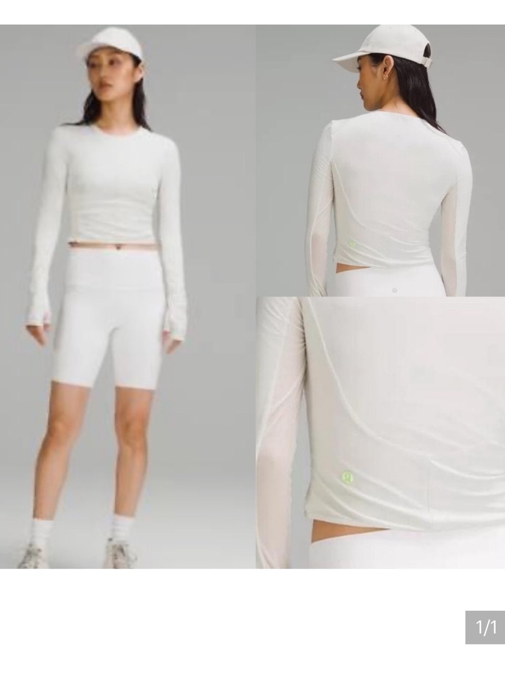 Lululemon Tight-Fit Lined Long-Sleeve Shirt BONE size small $108